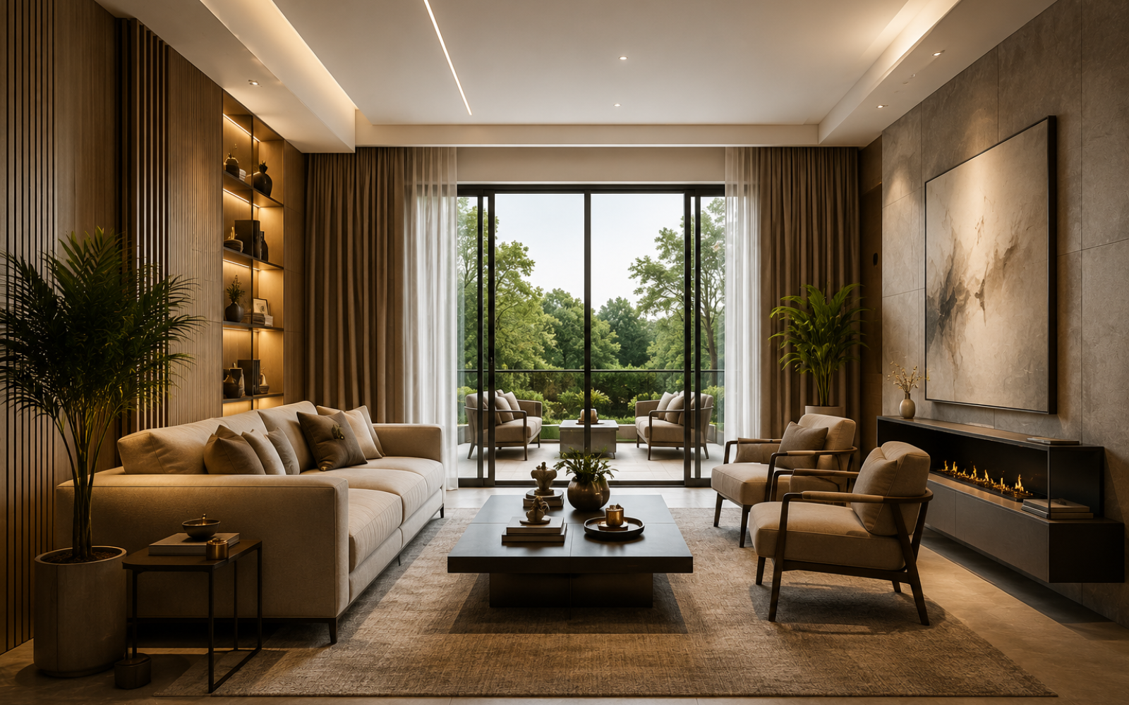 Shreeya Vista homes living room interior showcasing luxury